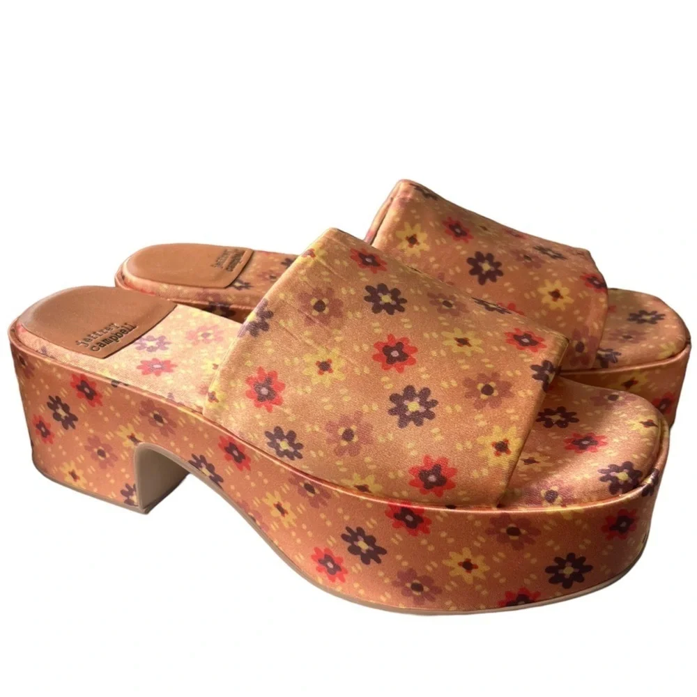 NWT Anthropologie Jeffrey Campbell Shindy Platform Slide Mules 70s Hippie Size 8 - Picture 8 of 12